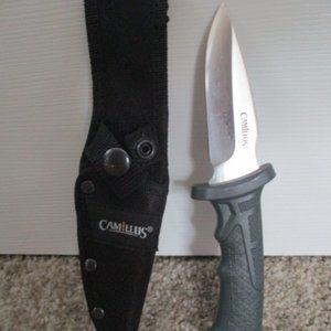 CAMILLUS TITANIUM Fixed Blade Hunting 8” KNIFE with Sheath